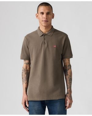 Levi's Housemark Regular Fit Short Sleeve Polo Shirt - Brown