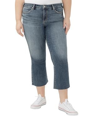 Silver Jeans Co. Plus Size Suki Mid Rise Curvy Fit Flare Jeans - Blue