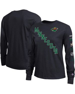 Champion Minnesota Wild 2-hit Long Sleeve T-shirt - Blue