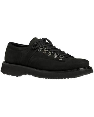 Anthony Veer Cortina Nubuck Leather Hiker Low Boots - Black