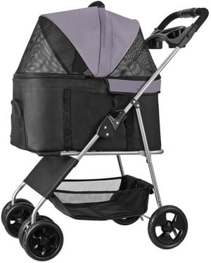 SUGIFT Foldable Pet Stroller 35 Lb - Black