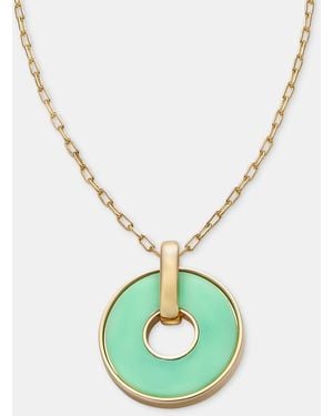 DKNY Gold-tone Epoxy Inlay Ring Pendant Necklace - Metallic