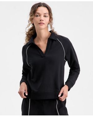 ID Ideology Johnny Collar Top - Black