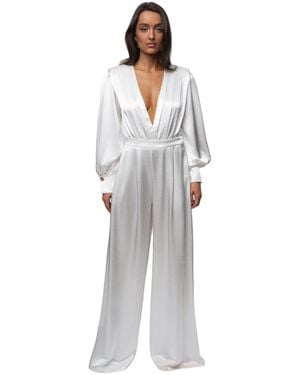 JLUXLABEL Satin Bliss Pleated Pant - Gray