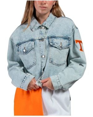 Hype and Vice Tennessee Volunteers Lightwash Full-button Jean Jacket - Blue
