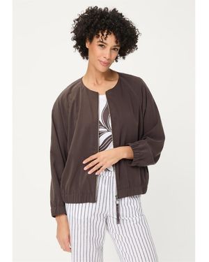 Olsen Collarless Jacket - Brown