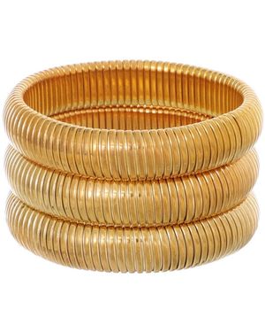 Adornia Set Of 3 Coil Stretch Bracelets - Metallic