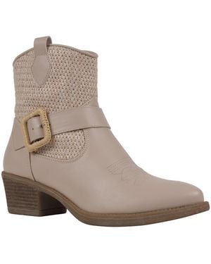 Gc Shoes Avery Woven Western Ankle Boots - Brown