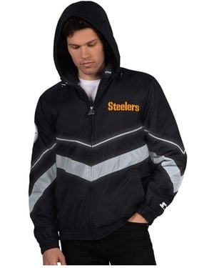 Starter Black/gold Pittsburgh Steelers Thursday Night Gridiron Full-zip Jacket