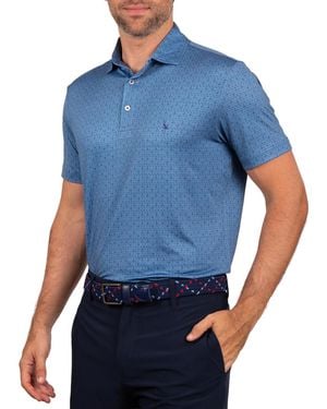 Tailorbyrd Martini Glasses Performance Polo - Blue