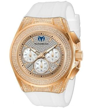 TechnoMarine Cruise Diva Pave Tm-125033 45mm Quartz Chronograph Watch - White