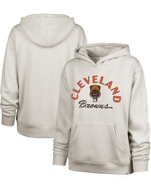 '47 Cleveland Browns Dawg Pound Xl Whirlwind Naomi Pullover Hoodie - Gray
