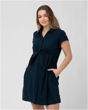 Ripe Maternity Maternity Ripe Colette Tie Up Nursing Dress - Blue