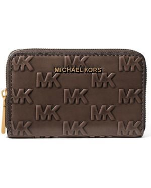 Michael Kors Michael Jet Set Mini Zip Around Card Case - Brown