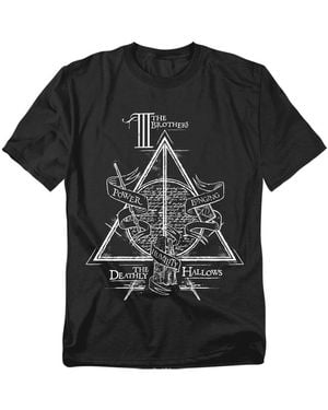 Harry Potter Big & Tall Iii Brothers The Deathly Hallows T Shirt - Black