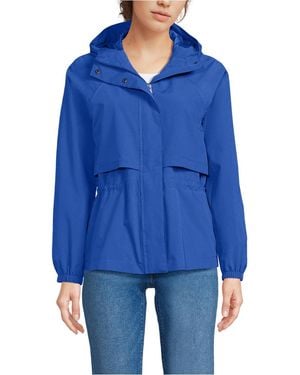 Lands' End Squall Packable Rain Jacket - Blue
