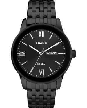 Timex Quartz Day/date Stainless Steel Watch 41mm - Black