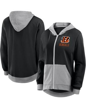 LOGO ATHLETIC Cincinnati Bengals Hit It French Terry Full-zip Hoodie - Black