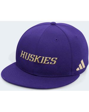 adidas Washington Huskies 2026 Sideline Snapback Hat - Blue