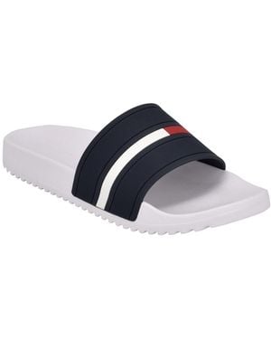 Tommy Hilfiger Redder Flag Logo Pool Slide Sandals - White