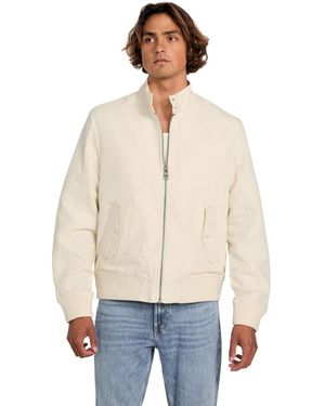 Guess Nolan Linen Harrington Jacket - Natural