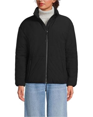 Lands' End Insulated Wide Channel Commuter Jacket - Black