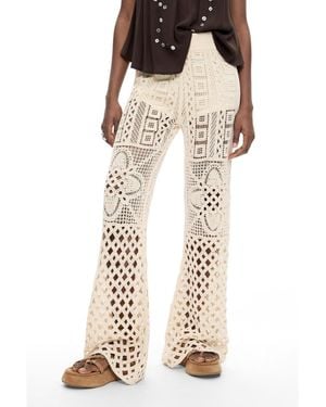 Desigual Crochet Pants - Natural