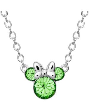 Disney Minnie Mouse Birthstone Necklace - Green