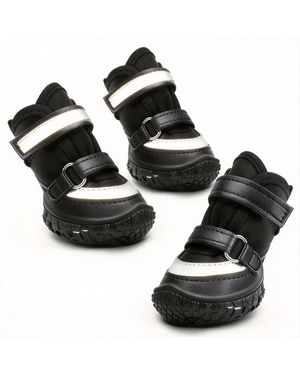 Aronkl Anti-slip Breathable Dog Boots For Paw Protection - Black