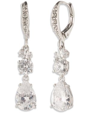 Givenchy Cubic Zirconia Double Drop Earrings - White