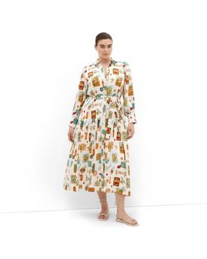 City Chic Amore Print Maxi Dress - White