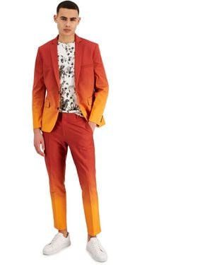 INC International Concepts Slim-fit Horizon Ombré Blazer, Created For Macy's - Orange