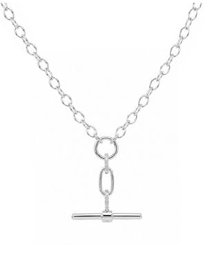 And Now This Cubic Zirconia -tone Bar Necklace - White