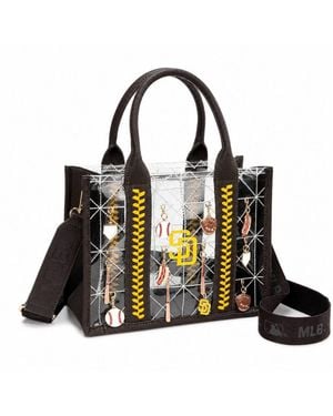 Montana West San Diego Padres Charmed Whipstitch Tote - Black