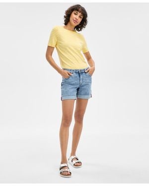 Nautica Cuffed Denim Shorts - Blue
