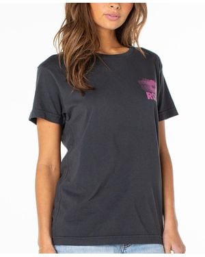 Roxy Relaxed Draped Crewneck T-shirt - Gray