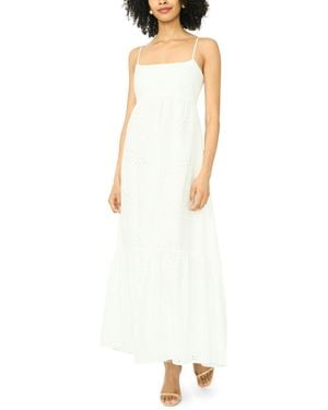 1.STATE Sleeveless Square Neck Maxi Dress - White