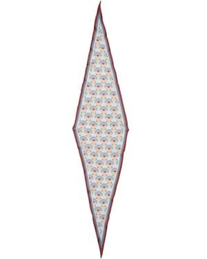 Bespoke Fashion Geo-print Diamond-shape Scarf - White