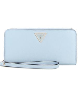 Guess Lucci Boxed Large Zip Around Wallet - Blue