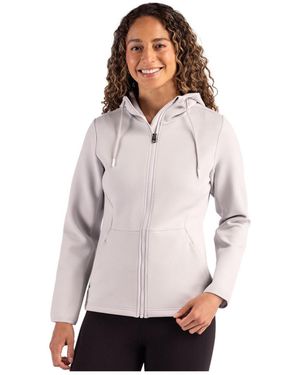 Cutter & Buck Roam Epic Comfort Recycled Full Zip Hooded Jacket - White