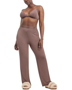 UGG Britta High-rise Wide-leg Pajama Pants - Brown