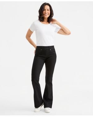 Style & Co. Shaping Pull-on Bootcut Jeans - White