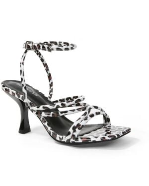 BERNESS Jamie Tubular Strap Heeled Sandals - White
