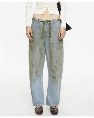 Lioness Rush Hour Tie-front Side Jeans - Blue