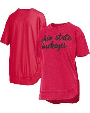 Pressbox Ohio State Buckeyes Poncho T-shirt - Red
