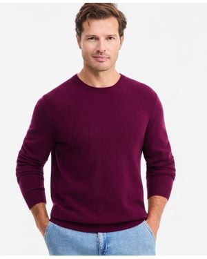 Club Room Crewneck 100% Cashmere Sweater - Purple