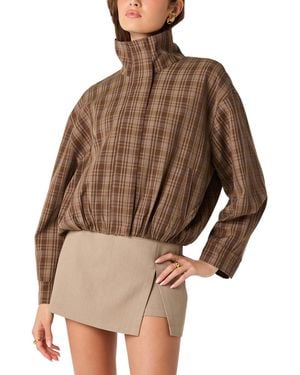Astr Cooper Funnel Neck Jacket - Brown