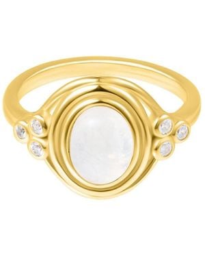 Adornia Fine Moonstone Ring - Metallic