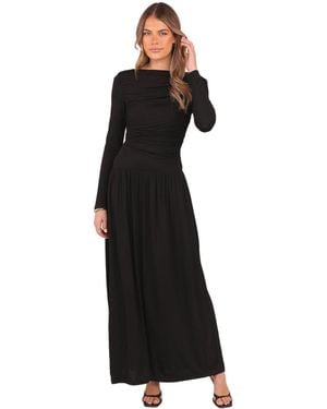 Petal & Pup Shirley Long Sleeve Maxi Dress - Black