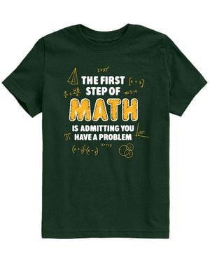 Hybrid Instant Message Boys' 8-20 The First Step Of Math Short-sleeve Graphic T-shirt - Green